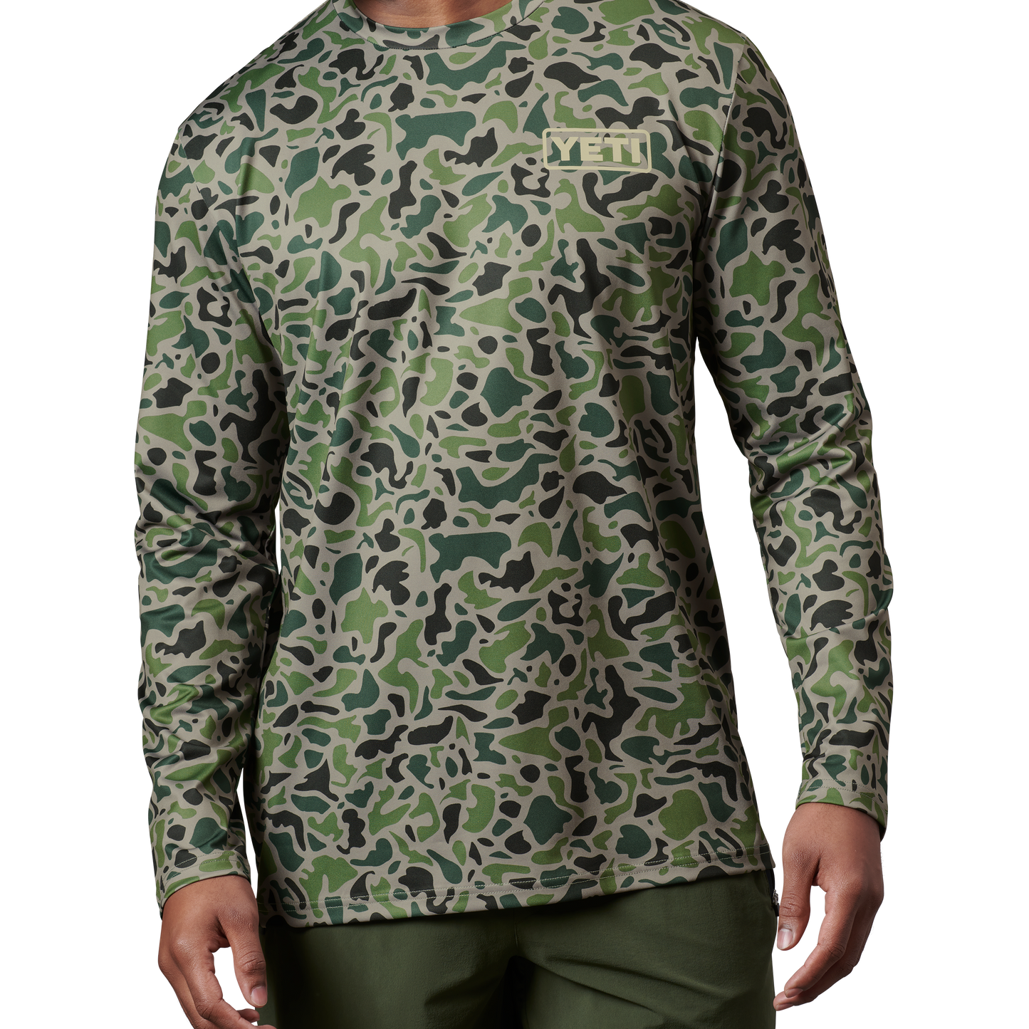 YETI Duck Camo Long Sleeve Sunshirt Green