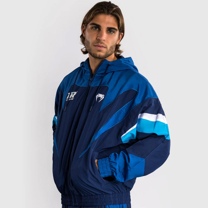 X Top Rank Original Hooded Tracksuit Jacket Navy Blue
