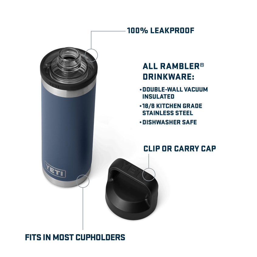 YETI Rambler® 18 oz (532 ml) Bottle With Chug Cap Big Sky Blue