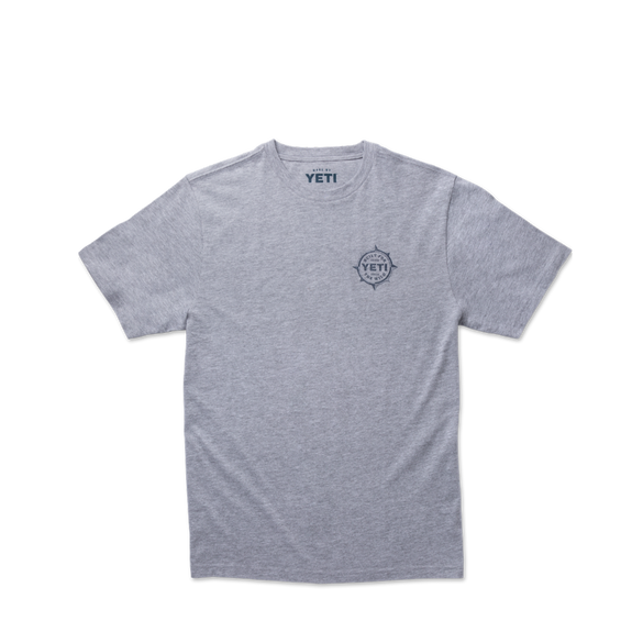 Fish Compass Heather Grey T-Shirt Heather Grey