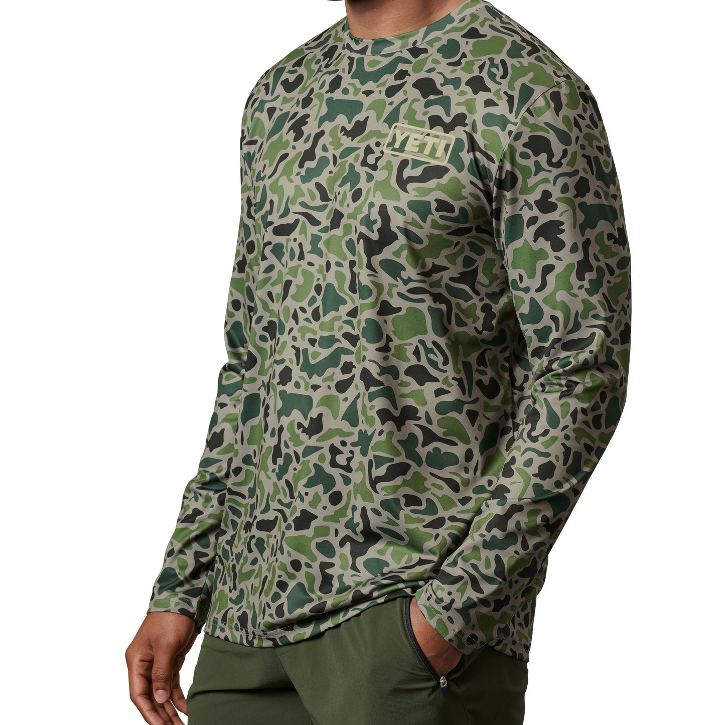 YETI Duck Camo Long Sleeve Sunshirt Green