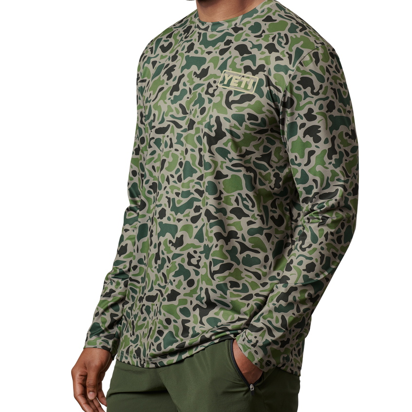 YETI Duck Camo Long Sleeve Sunshirt Green